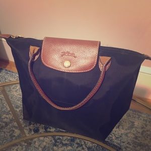Longchamp Black Le Pliage Mini Nylon Tote